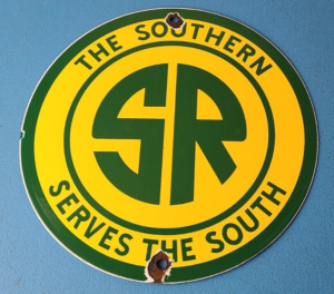 Vintage Southern Railway Sign Train Rail Porcelain Ticket Station Gas Sign 305872099800