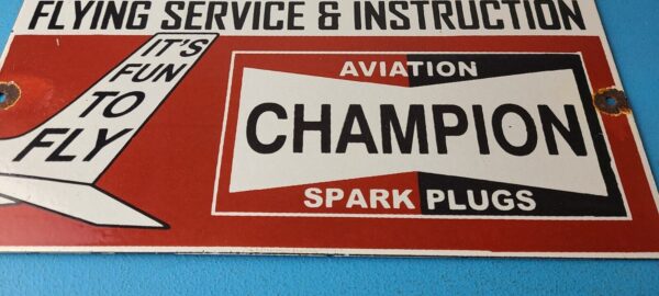 Vintage Spark Plugs Sign Aviation Hangar Garage Shop Gas Oil Pump Sign 305762345690 11