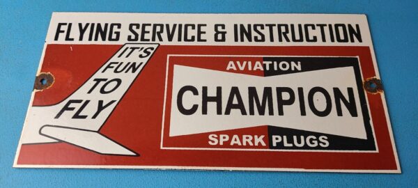 Vintage Spark Plugs Sign Aviation Hangar Garage Shop Gas Oil Pump Sign 305762345690