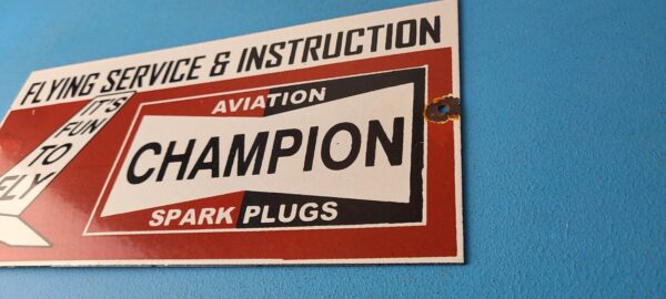 Vintage Spark Plugs Sign Aviation Hangar Garage Shop Gas Oil Pump Sign 305762345690 8