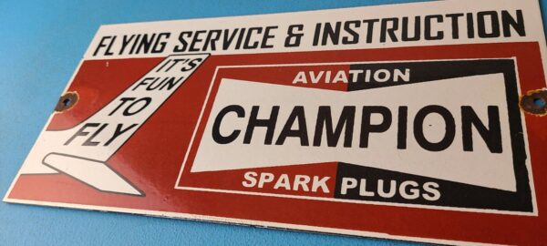 Vintage Spark Plugs Sign Aviation Hangar Garage Shop Gas Oil Pump Sign 305762345690 9