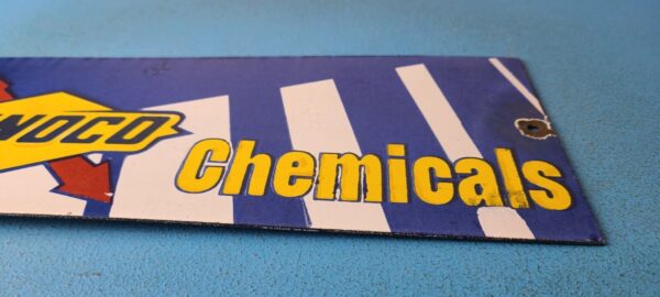 Vintage Sunoco Gasoline Sign Gas Service Station Pump Chemicals Porcelain Sign 305751874470 10