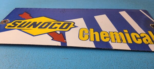 Vintage Sunoco Gasoline Sign Gas Service Station Pump Chemicals Porcelain Sign 305751874470 11