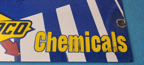 Vintage Sunoco Gasoline Sign Gas Service Station Pump Chemicals Porcelain Sign 305751874470 3