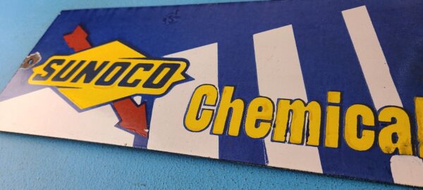 Vintage Sunoco Gasoline Sign Gas Service Station Pump Chemicals Porcelain Sign 305751874470 9