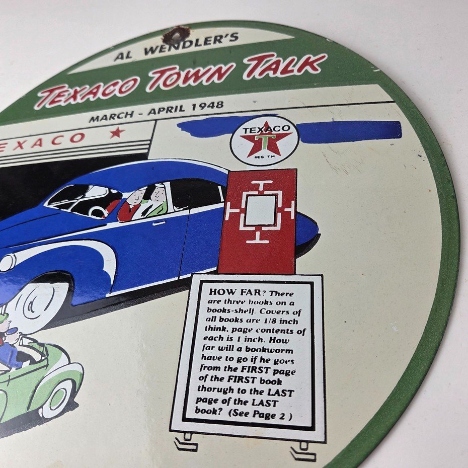 Vintage Texaco Talk Town Sign - Gas Station Pump Porcelain Gasoline Sign - Image 14