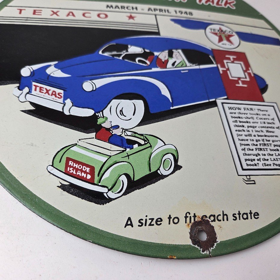 Vintage Texaco Talk Town Sign - Gas Station Pump Porcelain Gasoline Sign - Image 7