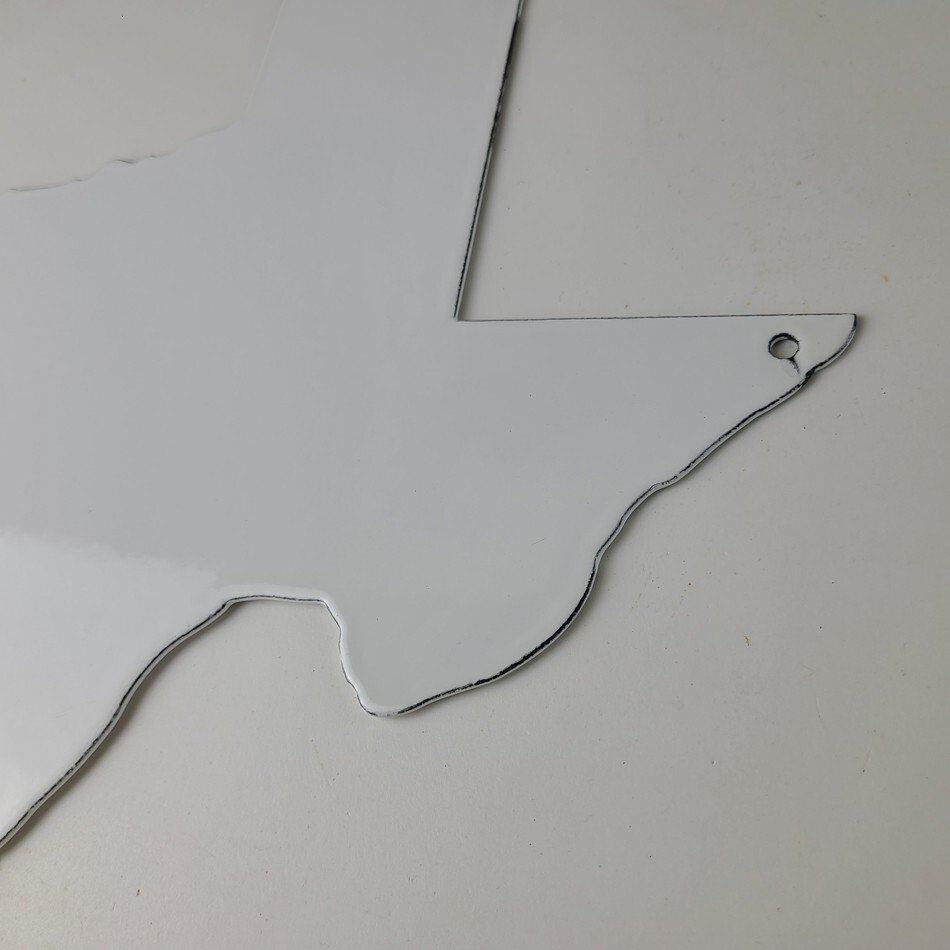 Vintage Texas Shaped Sign - USA Humble Gas Service Station Pump Porcelain Sign - Image 12