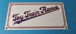 Vintage Toy Train Revue Sign Railroad Model Trains Porcelain Gas Pump Sign 305870949640