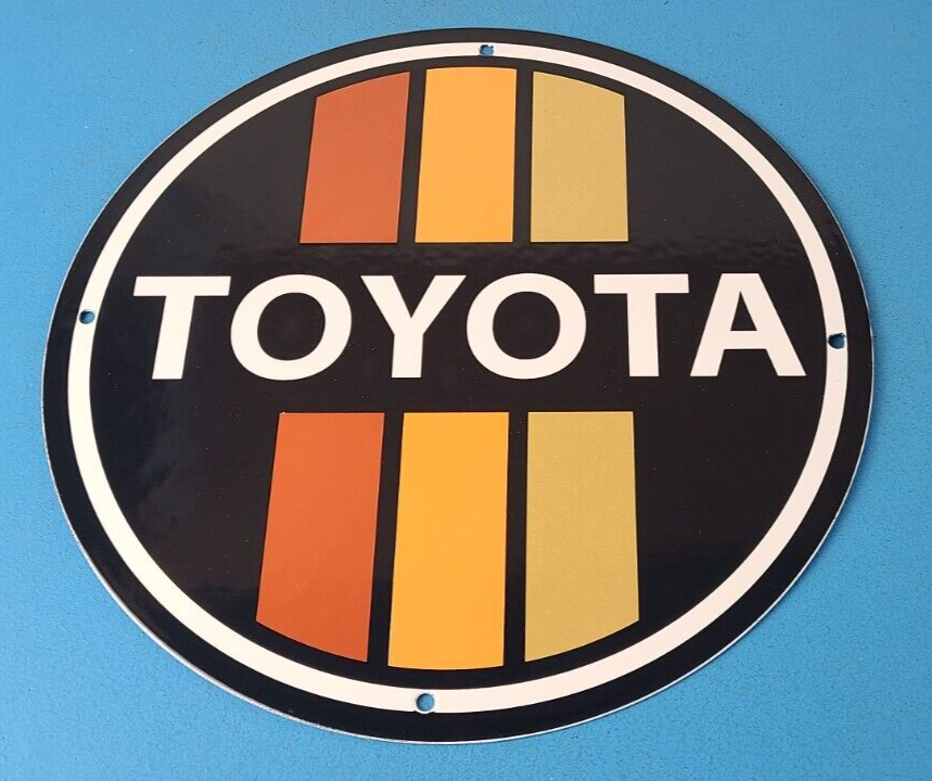 Vintage Toyota Sign Automobile Truck Car Motors Gas Pump Porcelain Sign 305887961580