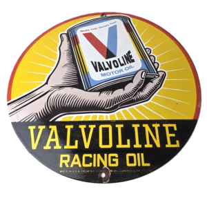 Vintage Valvoline Motor Oil Sign - Gas Pump Service Station Porcelain Sign