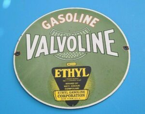 VINTAGE VALVOLINE GASOLINE PORCELAIN PENNSYLVANIA OIL SERVICE STATION ETHYL SIGN 305860689291