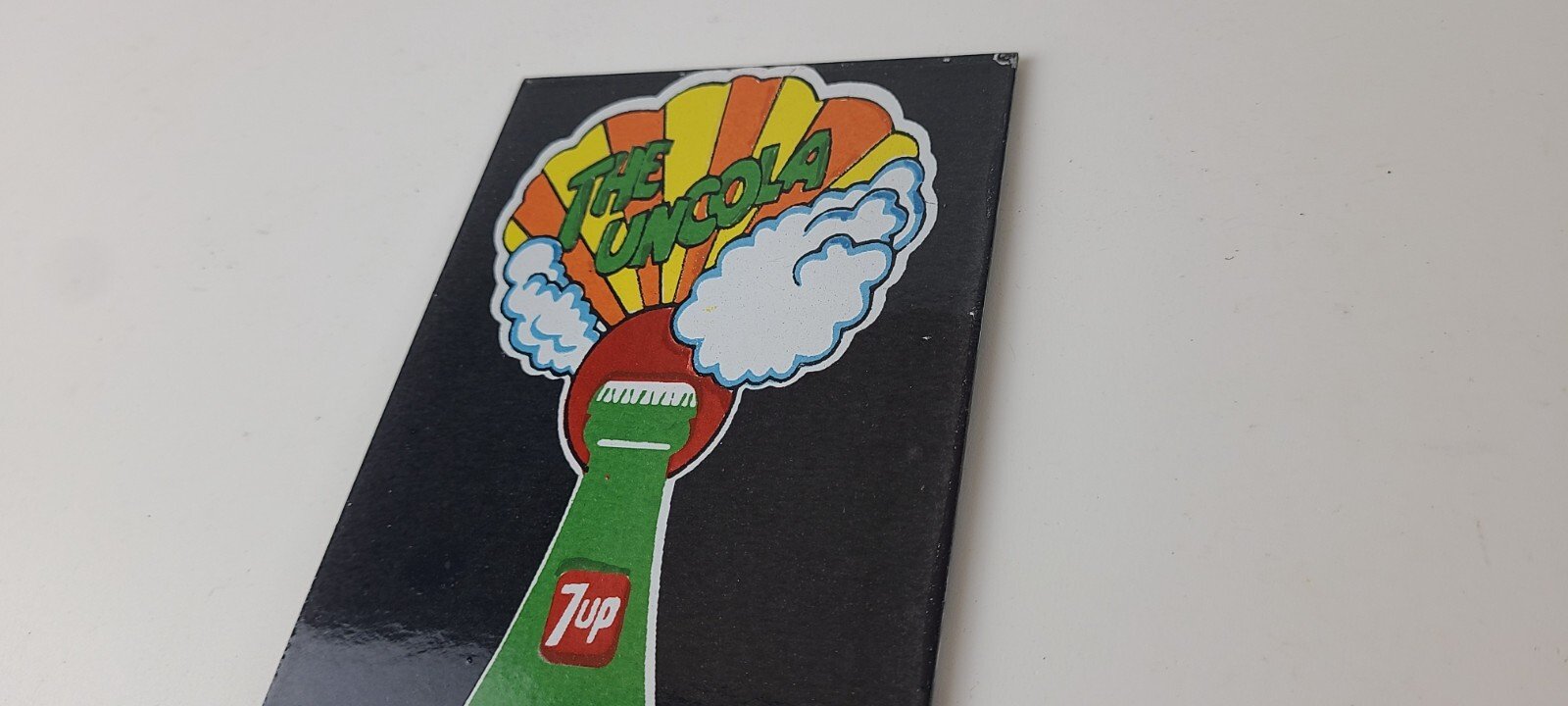 Vintage 7 Up Soda Sign - Porcelain General Store Gas Oil Pump Liquor Sign - Image 8