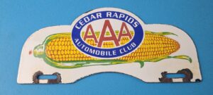 Vintage AAA Automobile Club License Plate Topper Sign Ad on Automobile Topper 305861461021