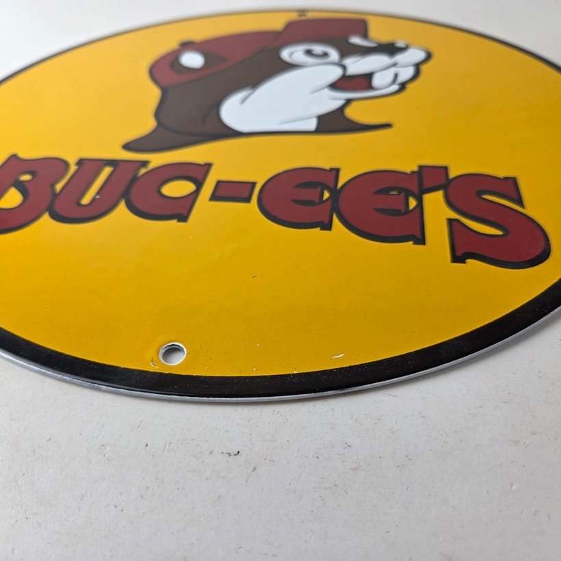 Vintage Buc-ee's Sign - Bucee Beaver Gas Service Station Pump Porcelain Sign - Image 10