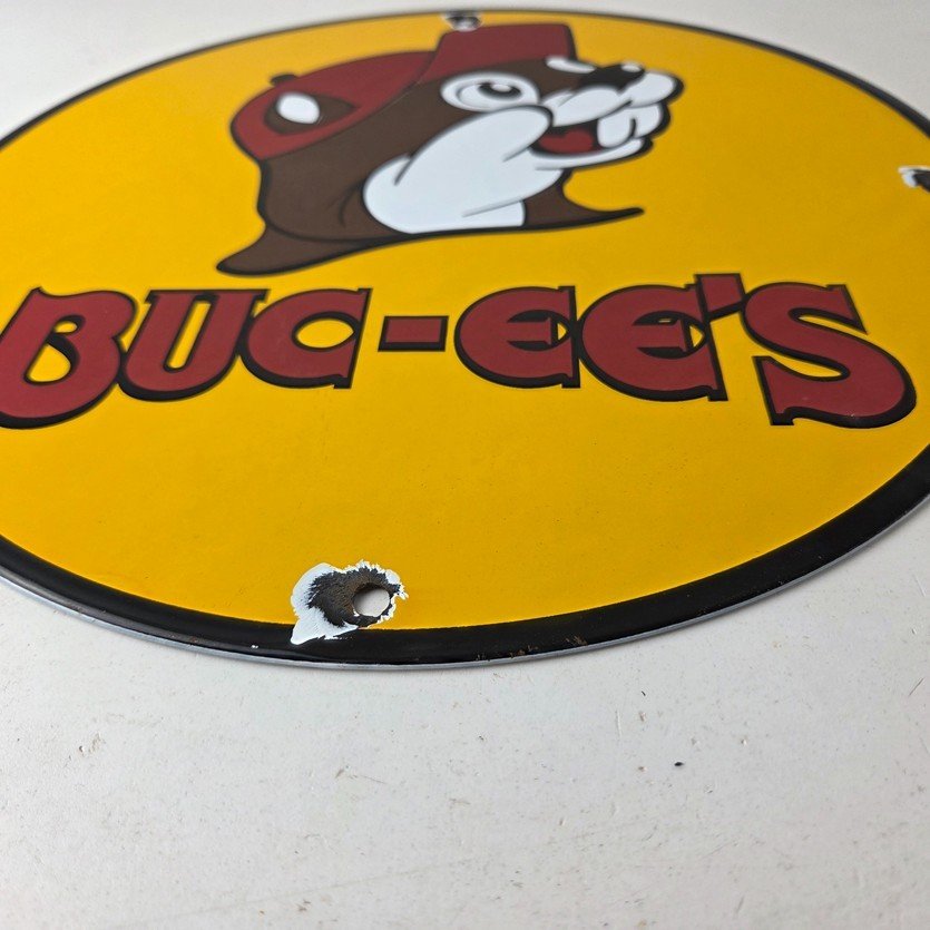 Vintage Buc-ee's Sign - Bucee Beaver Gas Service Station Pump Porcelain Sign - Image 10