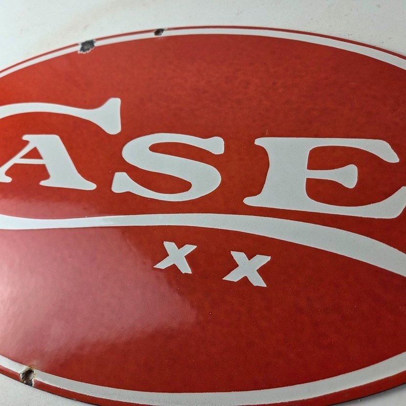 Vintage Case xx Knives Sign - Porcelain Advertisement Gas Pump Station Sign - Image 12