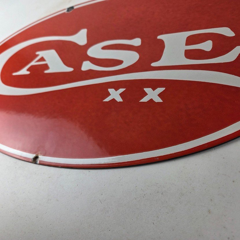 Vintage Case xx Knives Sign - Porcelain Advertisement Gas Pump Station Sign - Image 14