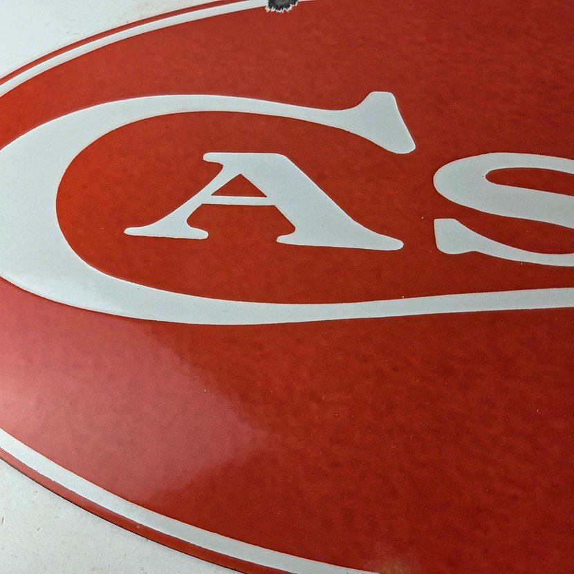 Vintage Case xx Knives Sign - Porcelain Advertisement Gas Pump Station Sign - Image 3