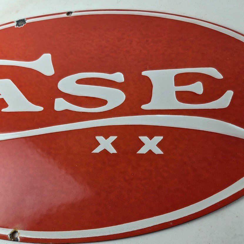 Vintage Case xx Knives Sign - Porcelain Advertisement Gas Pump Station Sign - Image 4