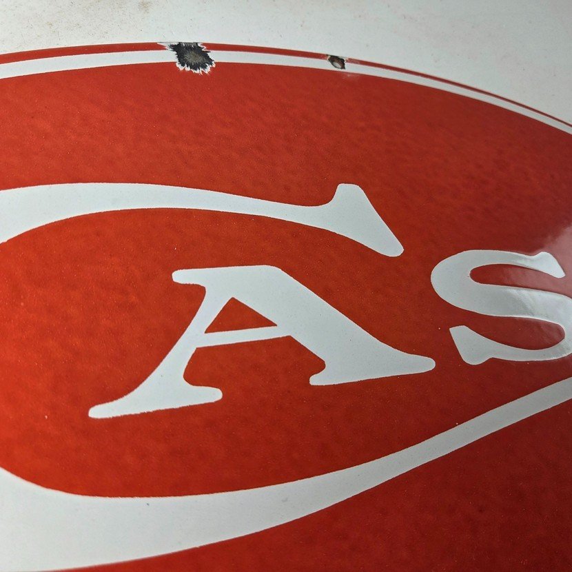 Vintage Case xx Knives Sign - Porcelain Advertisement Gas Pump Station Sign - Image 5