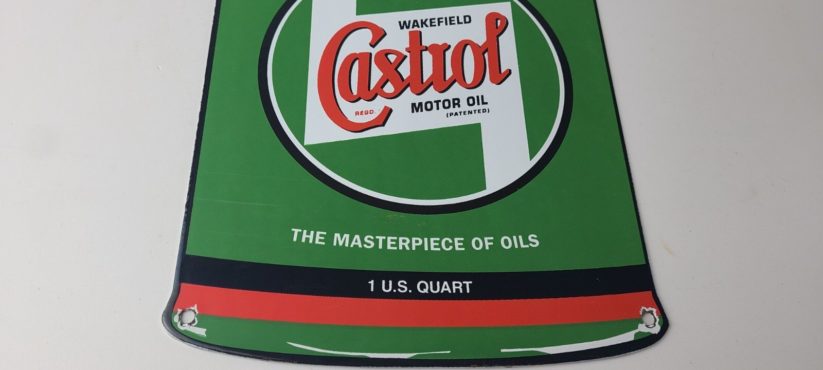Vintage Castrol Motor Oil Sign - Motor Oil Bucket Quart Can Gas Porcelain Sign - Image 7