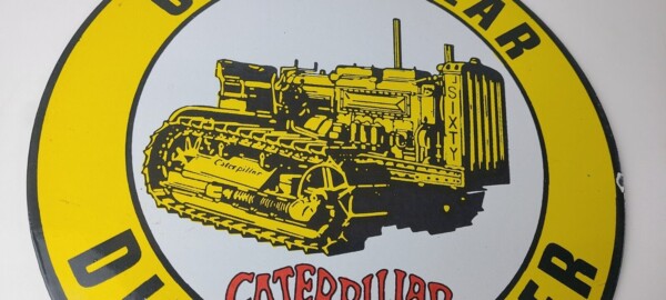 Vintage Caterpillar Sign - Automotive Trucks Service Gas Pump Porcelain Sign - Image 6