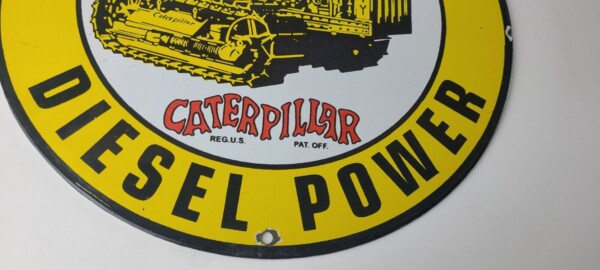 Vintage Caterpillar Sign - Automotive Trucks Service Gas Pump Porcelain Sign - Image 7