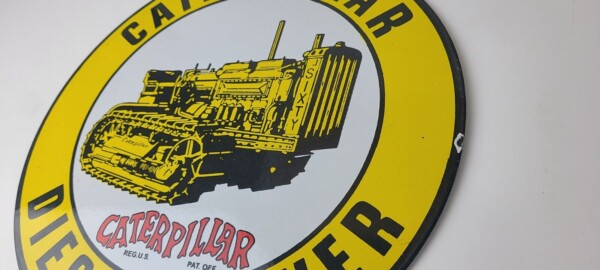 Vintage Caterpillar Sign - Automotive Trucks Service Gas Pump Porcelain Sign - Image 9