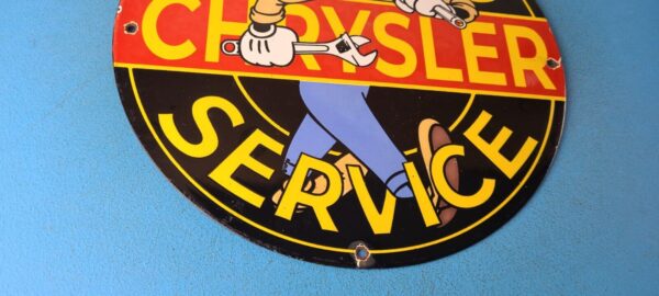 Vintage Chrysler Porcelain Sign Walt Disney Goofy Garage Service Station Sign 305365706911 6