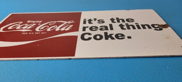 Vintage Coca Cola Porcelain Sign Coke Soda Bottles Gas Pump Service Sign 305620025721 10