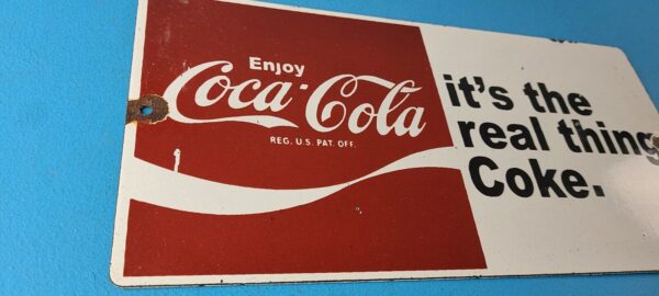 Vintage Coca Cola Porcelain Sign Coke Soda Bottles Gas Pump Service Sign 305620025721 5