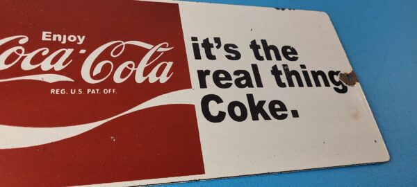 Vintage Coca Cola Porcelain Sign Coke Soda Bottles Gas Pump Service Sign 305620025721 6