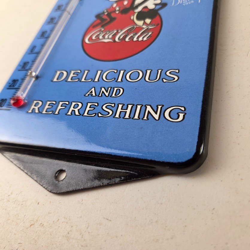 Vintage Coca Cola Sign - Mickey Soda Gas Pump Porcelain Ad Thermometer Sign - Image 14