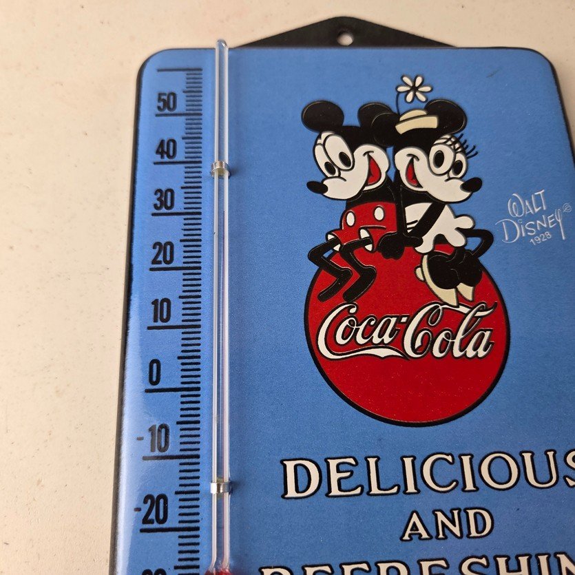 Vintage Coca Cola Sign - Mickey Soda Gas Pump Porcelain Ad Thermometer Sign - Image 16