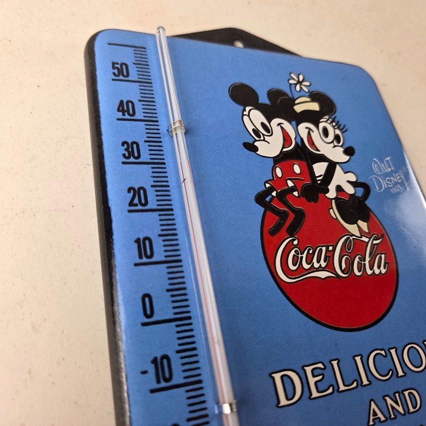 Vintage Coca Cola Sign - Mickey Soda Gas Pump Porcelain Ad Thermometer Sign - Image 5