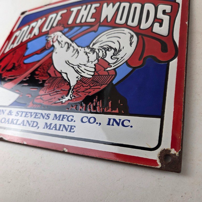 Vintage Cock of The Woods Sign - Axe Service Station Knife Store Gas Pump Sign - Image 13