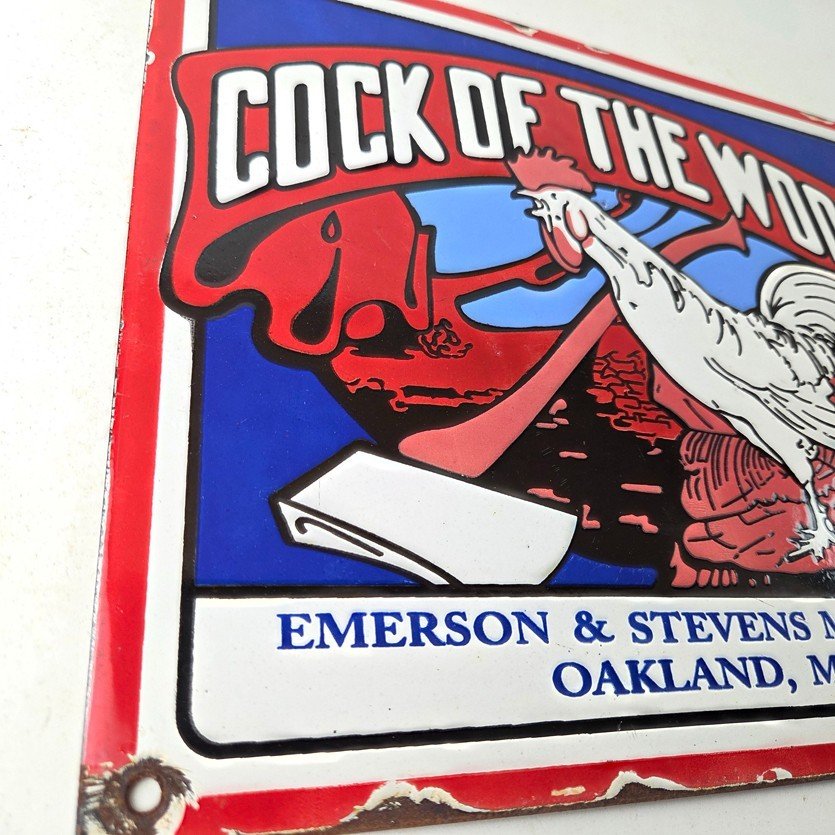 Vintage Cock of The Woods Sign - Axe Service Station Knife Store Gas Pump Sign - Image 6