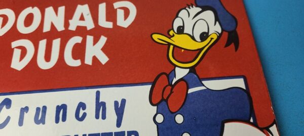 Vintage Crunchy Peanut Butter Sign Donald Duck Porcelain Gas Service Pump Sign 305772296491 2