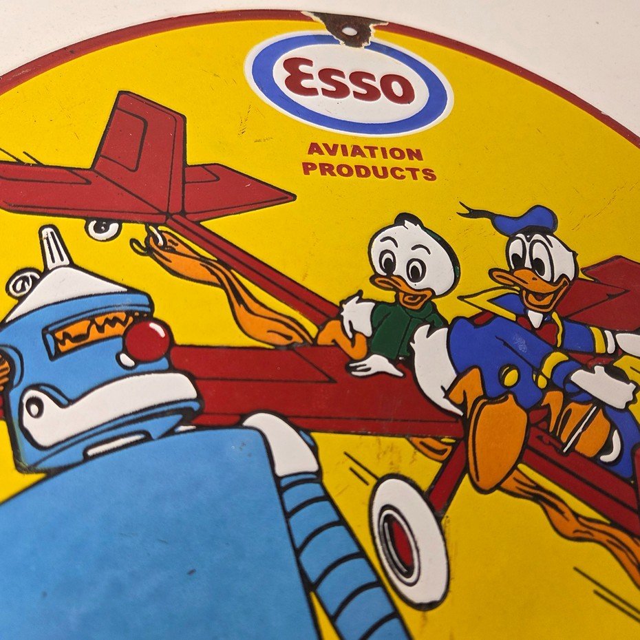 Vintage Esso Sign - Gasoline Service Station Porcelain Sign - Image 5