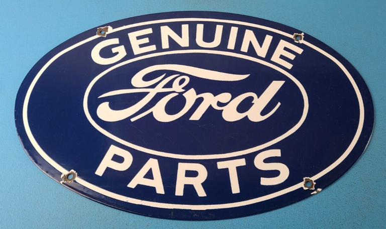 Vintage Ford Automobile Sign Gas Car Service Station Pump Plate Porcelain Sign 306104667561