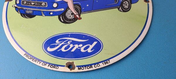 Vintage Ford Sign Mustang Ford Automobile Service Station Gas Pump Sign 305750206811 11