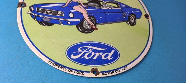 Vintage Ford Sign Mustang Ford Automobile Service Station Gas Pump Sign 305750206811 6