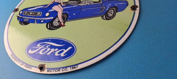 Vintage Ford Sign Mustang Ford Automobile Service Station Gas Pump Sign 305750206811 9