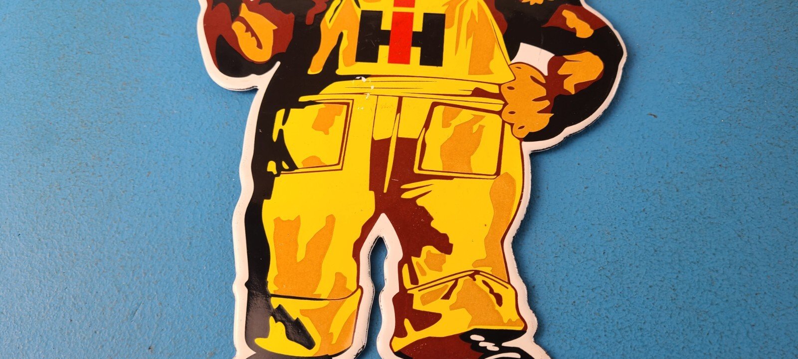 Vintage International Harvester Sign - Porcelain Farm Implements Gas Pump Sign - Image 12