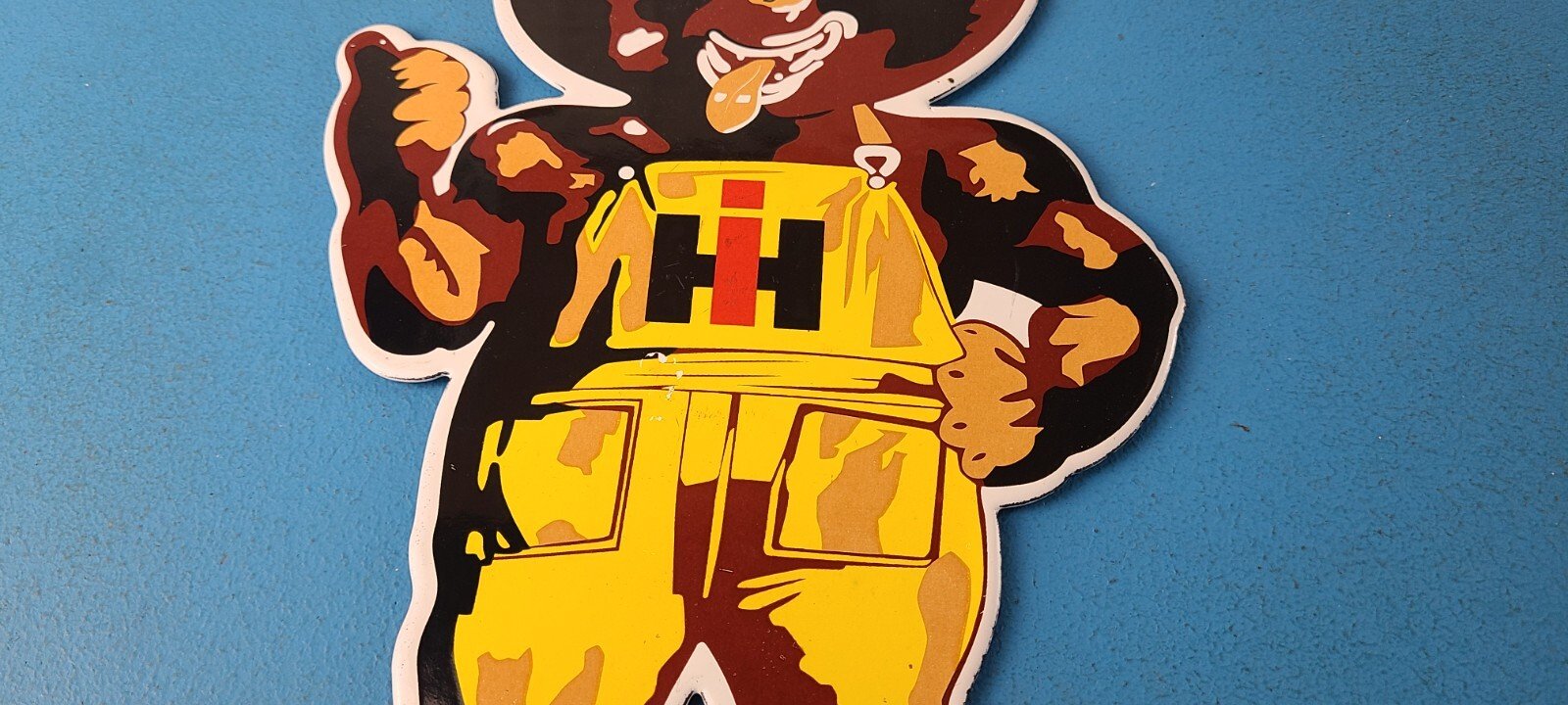 Vintage International Harvester Sign - Porcelain Farm Implements Gas Pump Sign - Image 4