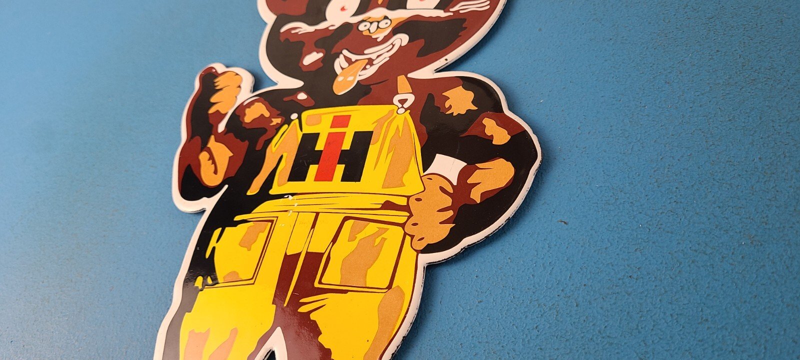 Vintage International Harvester Sign - Porcelain Farm Implements Gas Pump Sign - Image 9