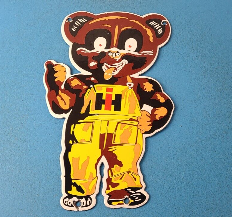 Vintage International Harvester Sign - Porcelain Farm Implements Gas Pump Sign