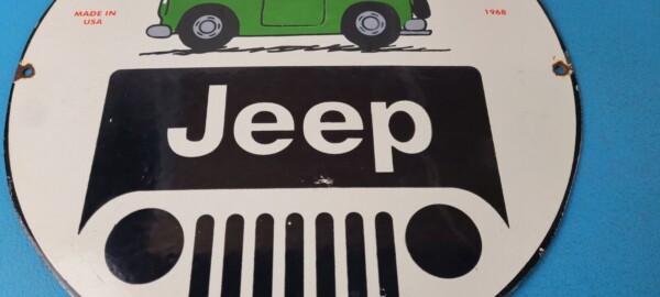 Vintage Jeep Sign - Snoopy Off Road Gas Pump Service Porcelain Sign - Image 4