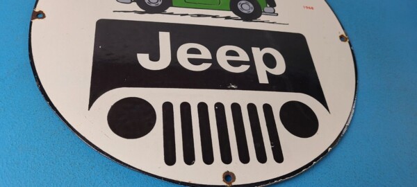 Vintage Jeep Sign - Snoopy Off Road Gas Pump Service Porcelain Sign - Image 7